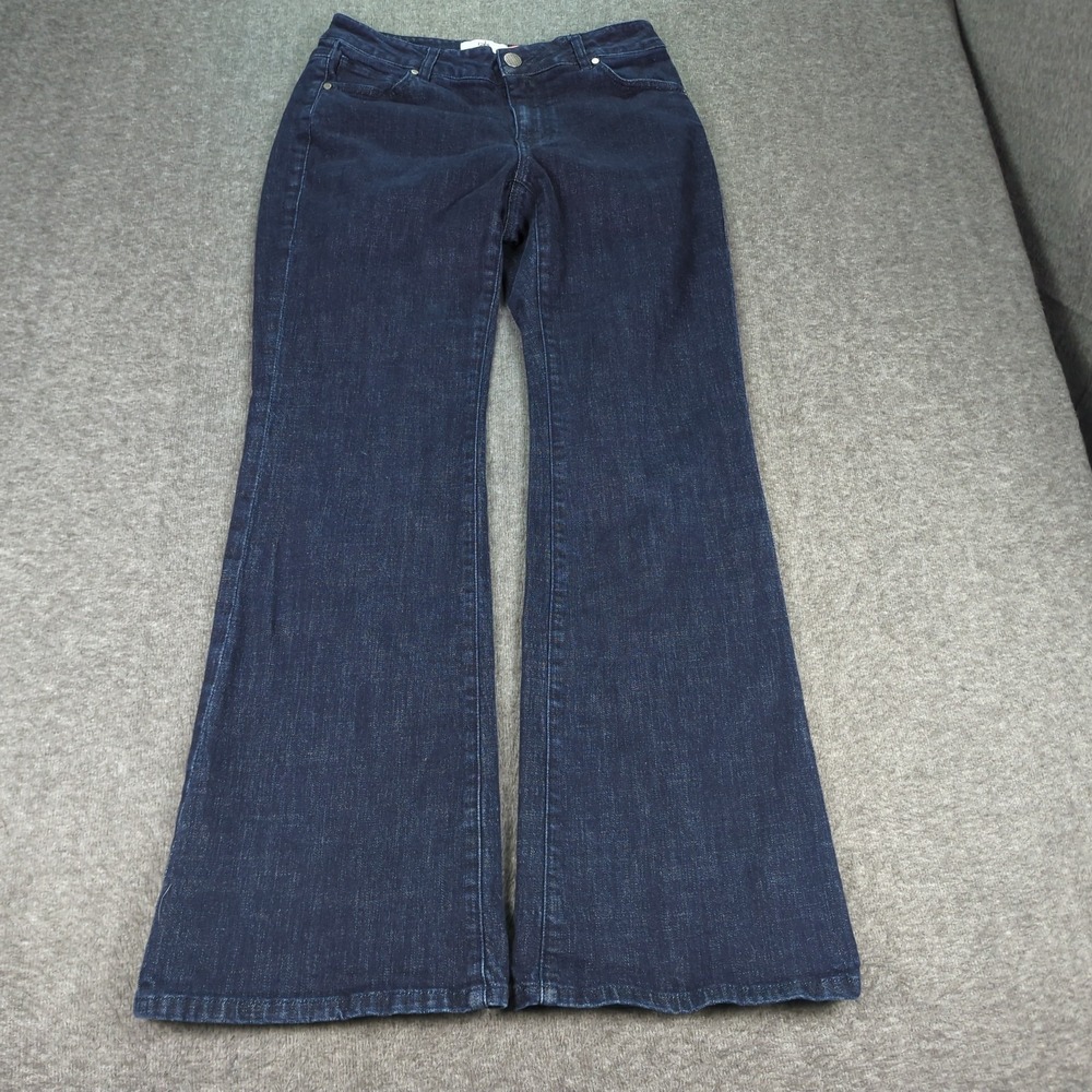 Cabi Jeans Womens 6 Blue Trouser Jeans Flare Dark Wash Stretch Hippie Boho